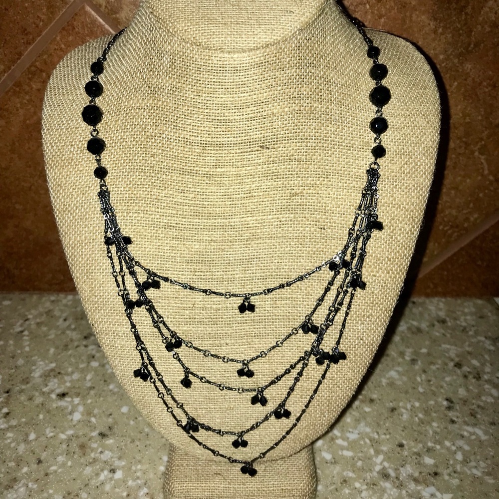 Pretty, black necklace.